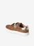 Baskets enfant fille cuir à scratchs marine+marron - vertbaudet enfant 