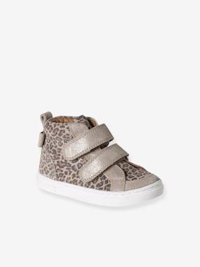 Basket bébé fille cuir à scratchs  - vertbaudet enfant