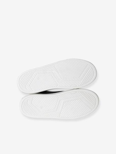 Baskets en cuir enfant blanc+marine - vertbaudet enfant 