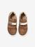Baskets enfant fille cuir à scratchs marine+marron - vertbaudet enfant 