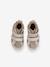 Basket bébé fille cuir à scratchs beige imprimé - vertbaudet enfant 