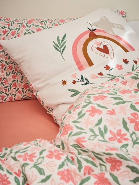 Duvet Cover + Pillowcase Set with Recycled Cotton, Latino Vibes multicoloured - vertbaudet enfant 