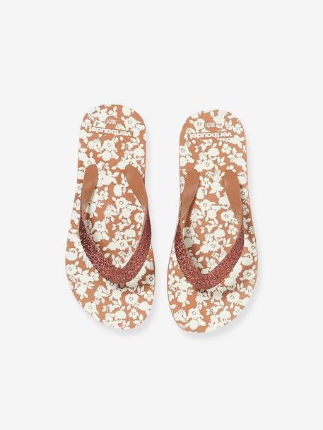 Tongs imprimées enfant marron imprimé - vertbaudet enfant 