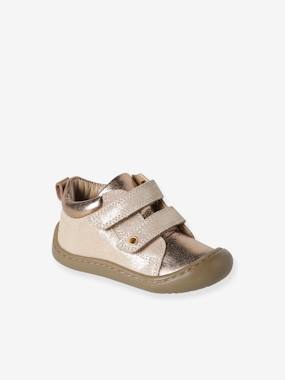 Shoes-Baby Footwear-Baby Girl Walking-Ankle boots & boots -Pram Shoes in Soft Leather, Hook&Loop Strap, for Babies, Designed for Crawling