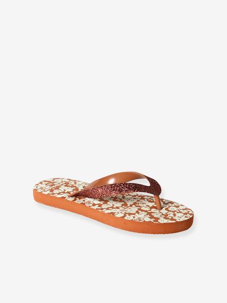 Tongs imprimées enfant marron imprimé - vertbaudet enfant 