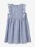 Dress in Seersucker for Girls, by CYRILLUS striped blue - vertbaudet enfant 