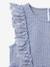 Dress in Seersucker for Girls, by CYRILLUS striped blue - vertbaudet enfant 