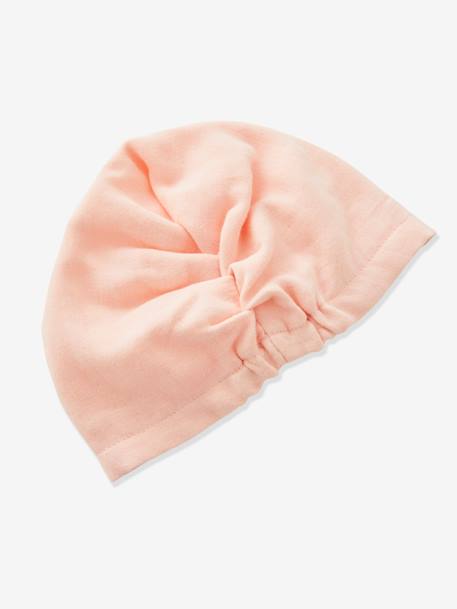 Plain Scarf Hat with Bow, for Baby Girls rose+rosy - vertbaudet enfant 