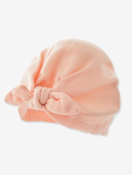 Chapeau façon foulard noué uni bébé fille rose+rose poudré - vertbaudet enfant 