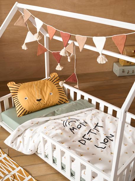 Duvet Cover for Babies, 'Mon petit lion' Theme White/Print - vertbaudet enfant 