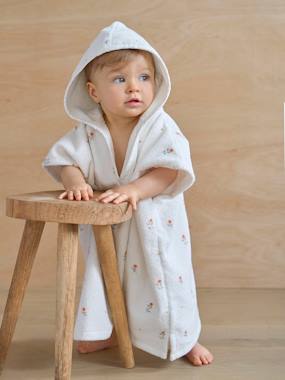 Bedding & Decor-Bathing-Ponchos-Bath Poncho with Recycled Cotton for Babies, Giverny