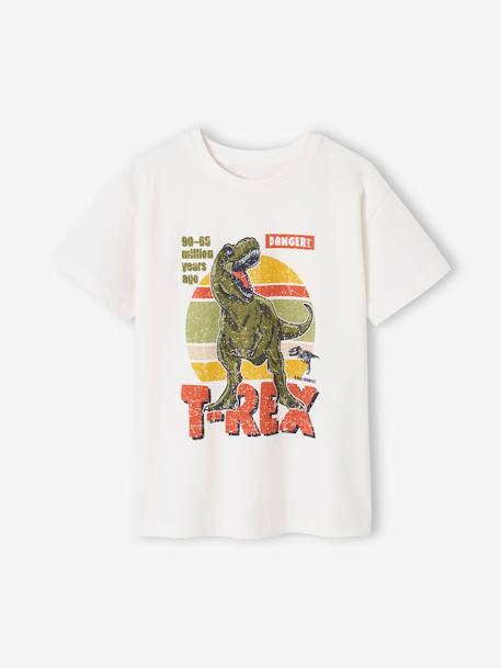 Dinosaur T-Shirt for Boys ecru - vertbaudet enfant 