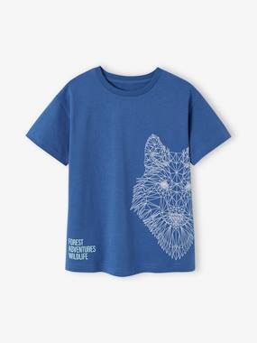 Boys-Tops-T-Shirts-T-Shirt with Wolf Motif for Boys