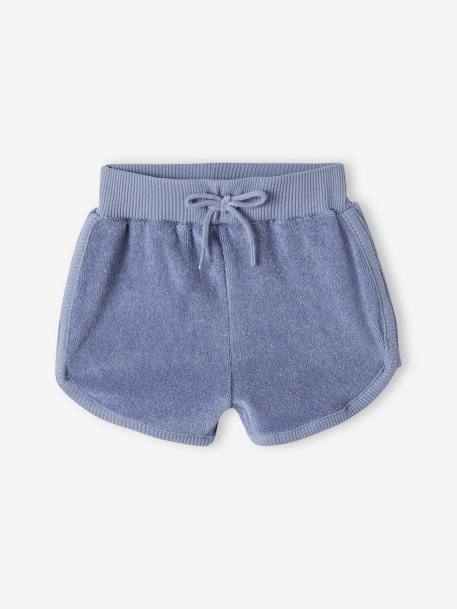 Lot de 4 shorts en éponge naissance bleu chambray - vertbaudet enfant 