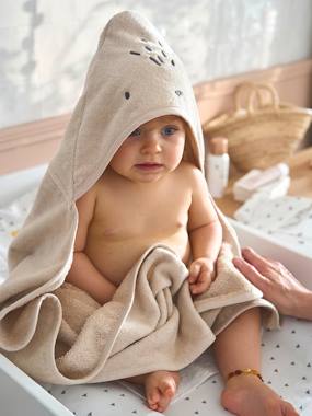 Cape de bain / Serviette à capuche essentiels Bébé et Enfant, avec coton recyclé  - vertbaudet enfant
