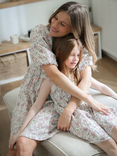 Floral Dress in Cotton Gauze, Mother’s Day Capsule Collection, for Women vanilla - vertbaudet enfant 