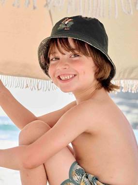 Jungle Reversible Bucket Hat for Boys  - vertbaudet enfant