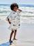 Poncho de bain enfant REQUINS personnalisable, avec coton recyclé blanc imprimé - vertbaudet enfant 