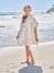 Hearts Bath Poncho with Recycled Cotton for Children printed white - vertbaudet enfant 