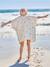 Hearts Bath Poncho with Recycled Cotton for Children printed white - vertbaudet enfant 