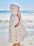 Hearts Bath Poncho with Recycled Cotton for Children printed white - vertbaudet enfant 
