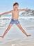 Swim Shorts with Shark for Boys striped blue - vertbaudet enfant 