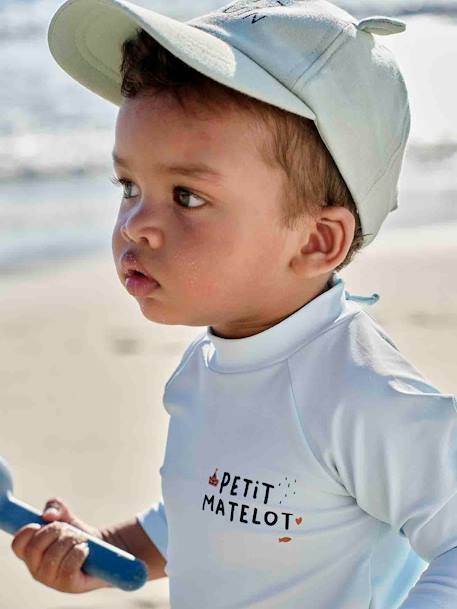 T-shirt de bain anti-UV garçon petit matelot bleu ciel - vertbaudet enfant 