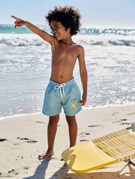 Pokemon® Microfibre Swim Shorts for Boys sage green - vertbaudet enfant 