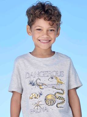 Basics T-Shirt with Animal Motifs for Boys  - vertbaudet enfant