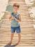 Bermuda garçon denim effet molleton facile à enfiler double stone - vertbaudet enfant 