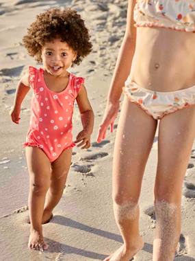 Swimsuit with Floral Print, for Baby Girls  - vertbaudet enfant