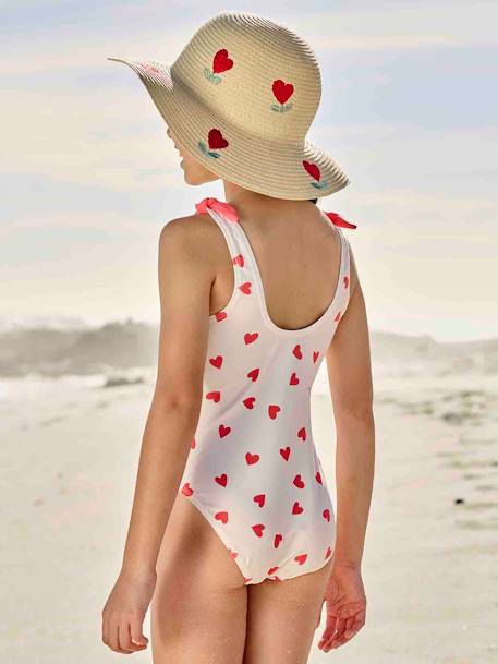 Set of 2 Hearts Swimsuits for Girls coral - vertbaudet enfant 