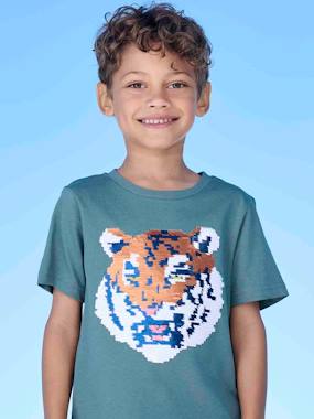 Basics T-Shirt with Reversible Sequins for Boys  - vertbaudet enfant
