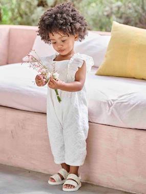 Baby-Dungarees & All-in-ones-Occasion Wear Embroidered Jumpsuit for Babies