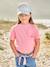Tee-shirt fille motif poitrine manches courtes rose bonbon - vertbaudet enfant 