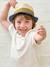 Three-Tone Panama-Style Hat, Straw-Like, for Boys wood - vertbaudet enfant 