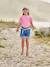 Tee-shirt fille motif poitrine manches courtes rose bonbon - vertbaudet enfant 