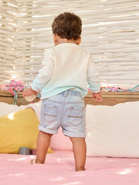 Denim Shorts for Babies BLUE MEDIUM WASCHED - vertbaudet enfant 