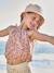 Cropped Blouse with Floral Print, Ruffles on the Straps, for Girls rosy apricot - vertbaudet enfant 