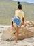 Paperbag-Style Denim Shorts for Girls stone - vertbaudet enfant 