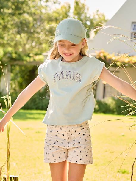Floral Shorts for Girls ecru - vertbaudet enfant 