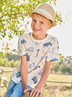 Boys-Tops-T-Shirt with Farmer Motif for Boys