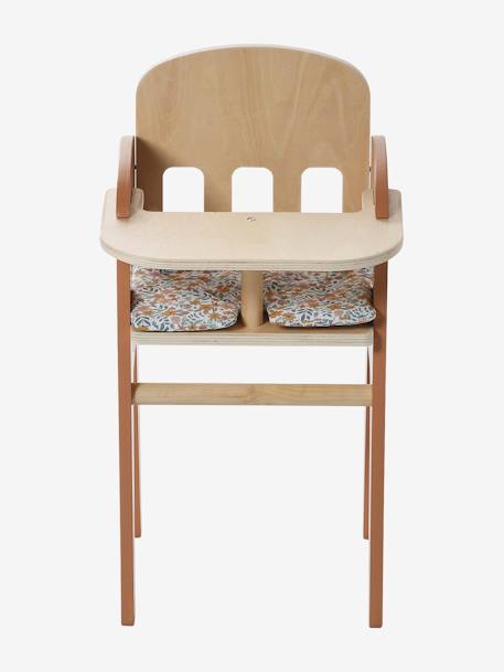 High Chair  in FSC®100% Wood for Dolls white+wood - vertbaudet enfant 