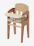Chaise haute pour poupon en bois FSC® blanc+bois - vertbaudet enfant 