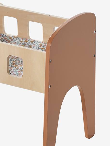 Lit poupon en bois FSC® blanc+bois - vertbaudet enfant 