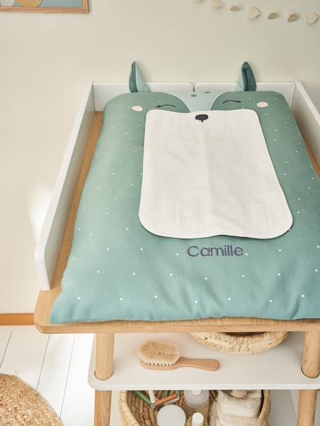 Changing Mattress Cover, Buck printed green - vertbaudet enfant 