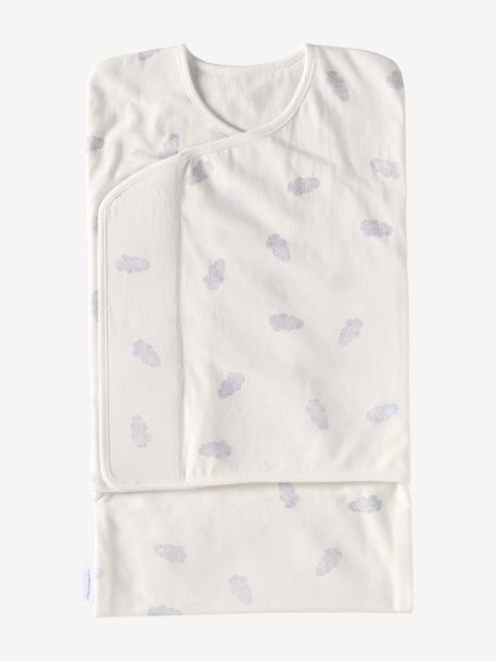 Emmaillotage en jersey T2 blanc imprimé - vertbaudet enfant 