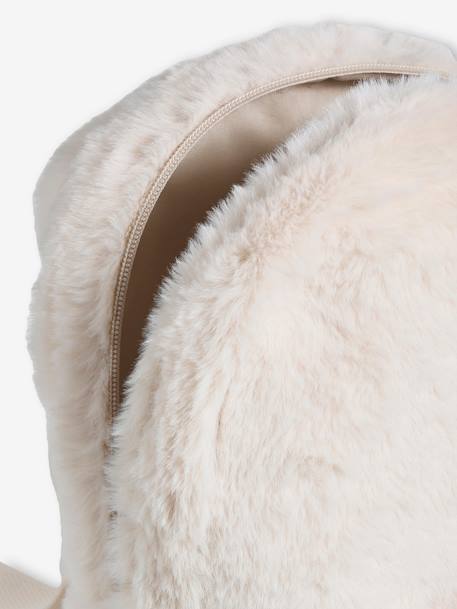 Bunny Rabbit Pre-School Backpack in Faux Fur ecru - vertbaudet enfant 