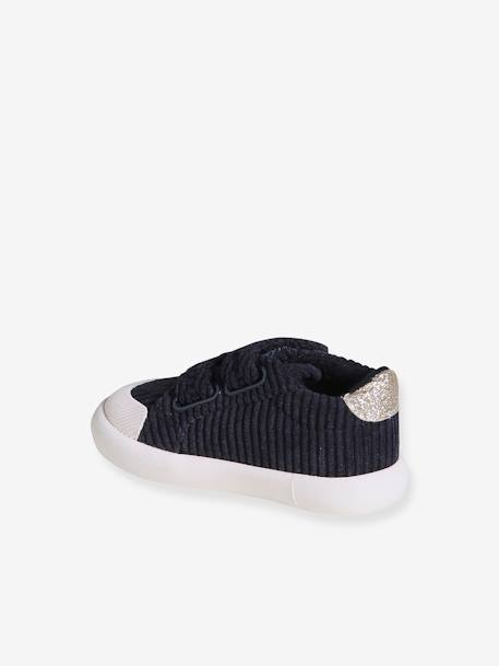 Baskets bébé fille textile scratchées marine - vertbaudet enfant 