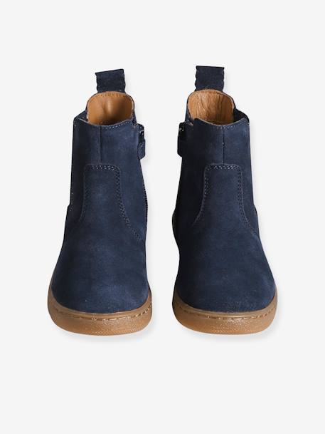 Boots fille cuir zippées bronze+camel+marine+vert - vertbaudet enfant 